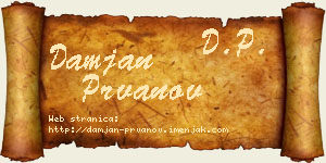 Damjan Prvanov vizit kartica